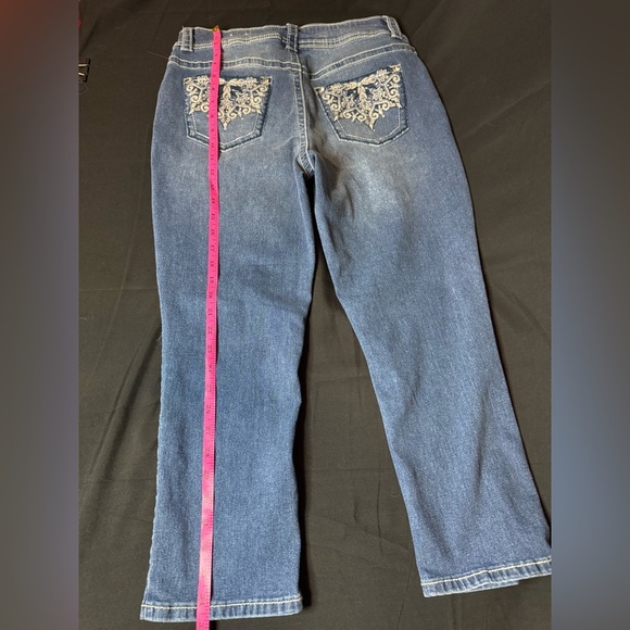 Blue Straight Leg Jeans with Subtle Fading - Picture 10 of 10